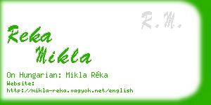 reka mikla business card
